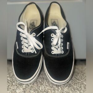 Vans Authentic Black and White Canvas Low-Top Sneakers